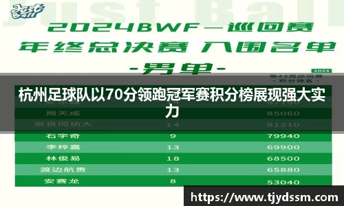 杭州足球队以70分领跑冠军赛积分榜展现强大实力